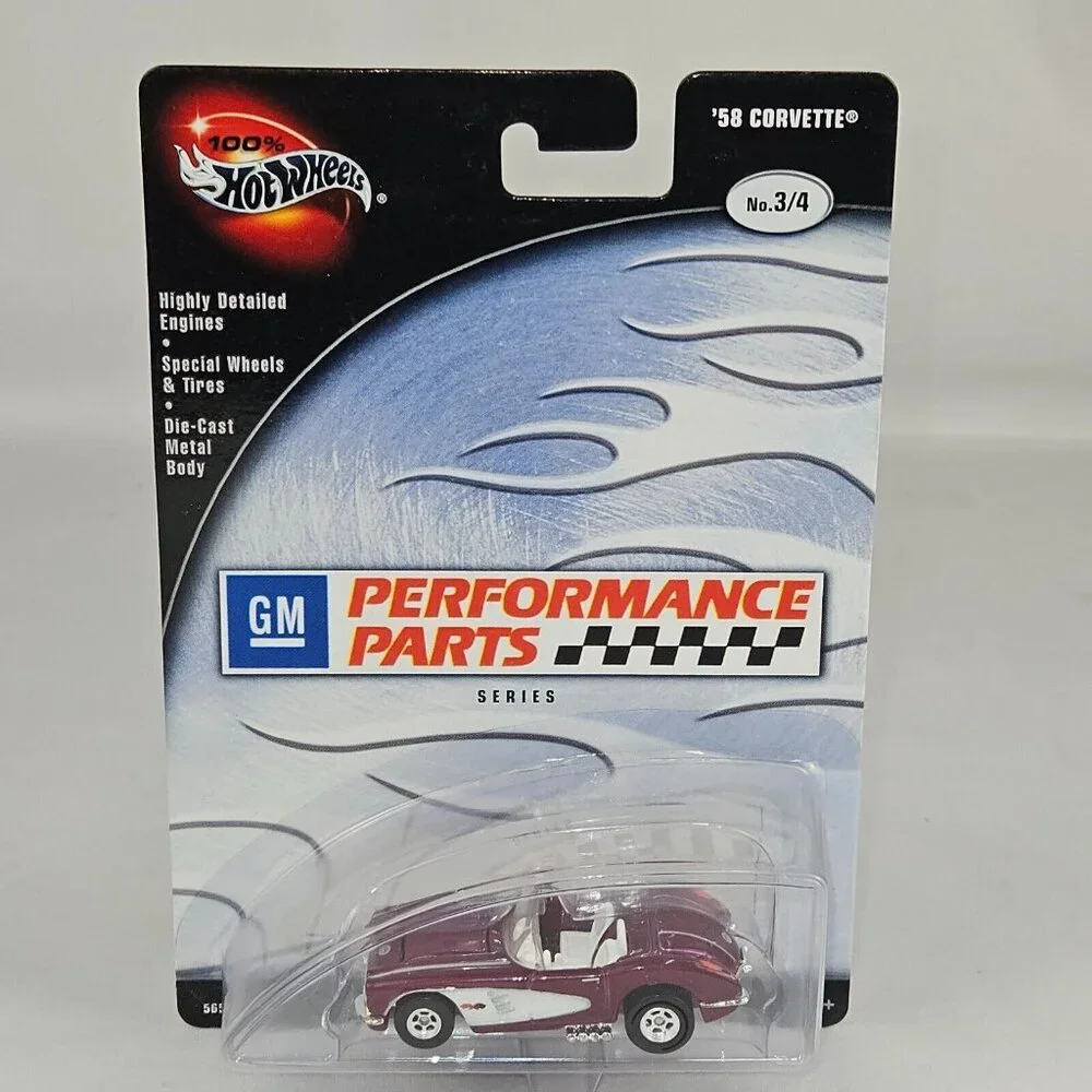 100% Hot Wheels GM Performance Parts Series '58 Corvette #3/4 MINT Purple (K231)